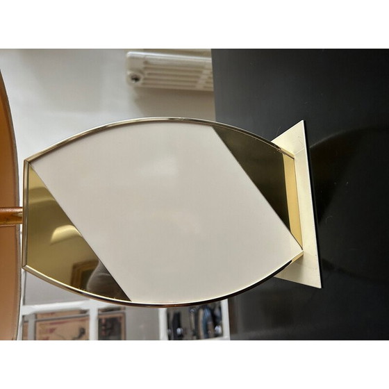 Image 1 of Vintage beige en gouden lamp voor Maison le Dauphin, 1970