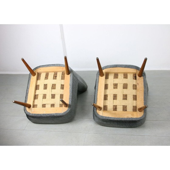 Image 1 of Paar vintage Art Deco cocktail fauteuils in blauw