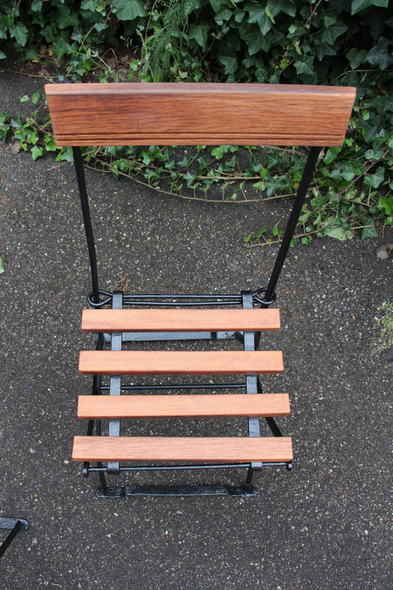 Image 1 of Set van 2 Vintage Franse Bistro tuinstoelen