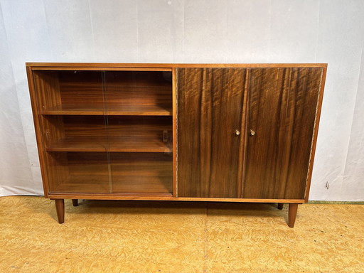 Mid Century Retro Vintage Boekenkast van Teak en Notenhout 1960