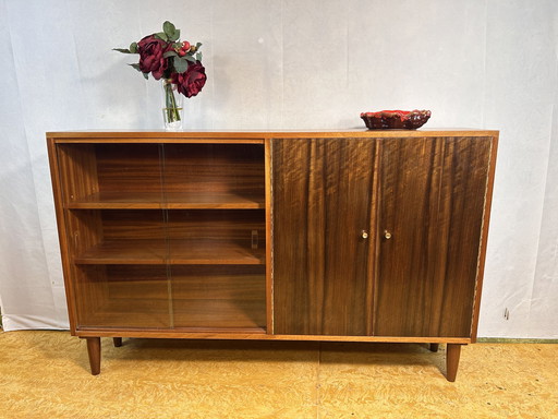 Mid Century Retro Vintage Boekenkast van Teak en Notenhout 1960