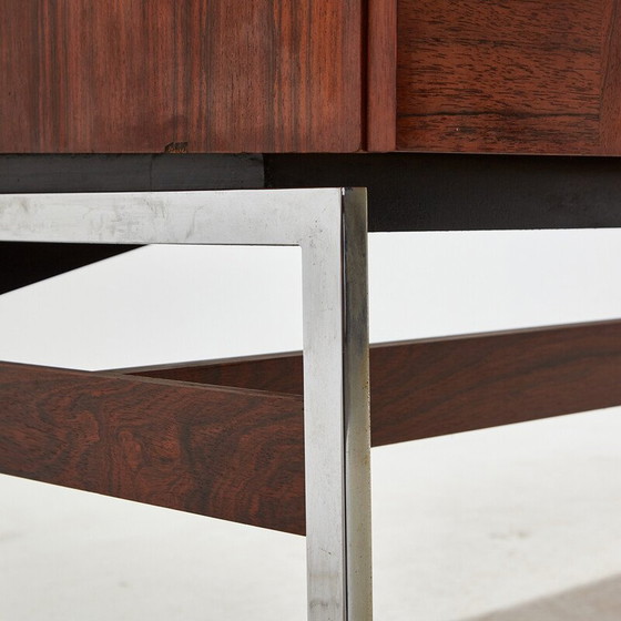 Image 1 of Vintage palissander dressoir op chromen poten voor Meubelfabriek Aurora, 1960