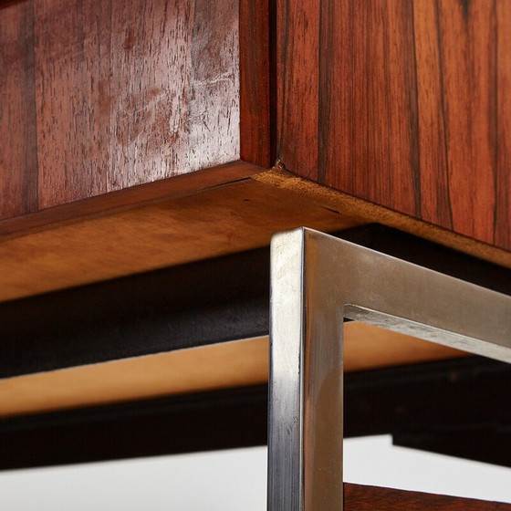 Image 1 of Vintage palissander dressoir op chromen poten voor Meubelfabriek Aurora, 1960