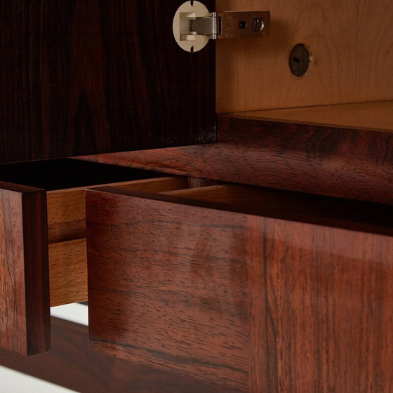 Image 1 of Vintage palissander dressoir op chromen poten voor Meubelfabriek Aurora, 1960