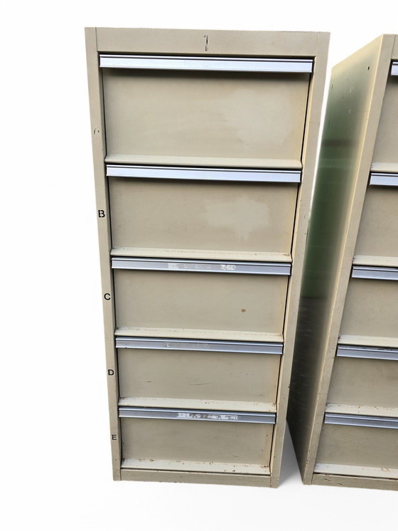 Image 1 of Set van 3 Vintage 70's metalen meubels met kleppen