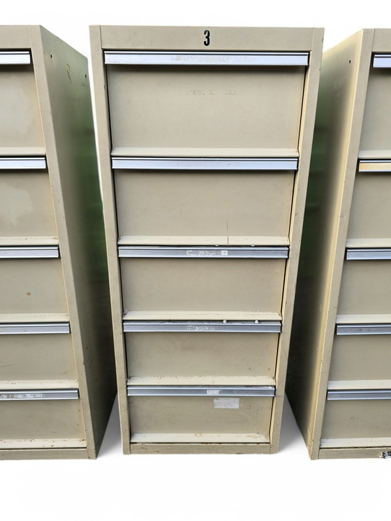 Image 1 of Set van 3 Vintage 70's metalen meubels met kleppen