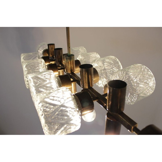 Image 1 of Vintage glazen design kroonluchter, Tsjecho-Slowakije 1970