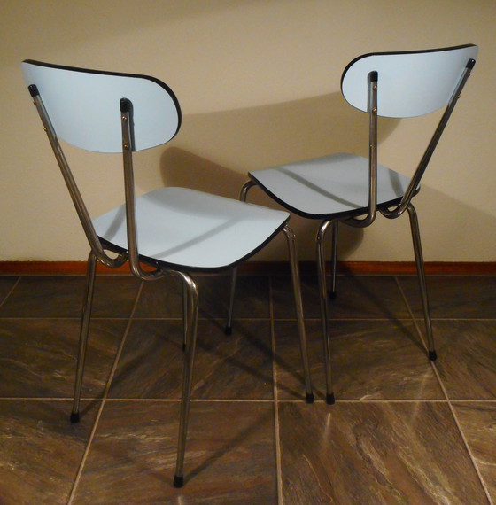 Image 1 of 2x Vintage keukenstoel formica