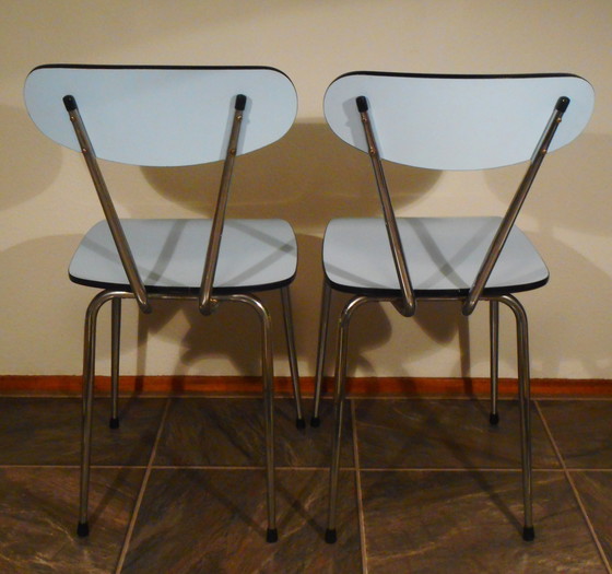 Image 1 of 2x Vintage keukenstoel formica