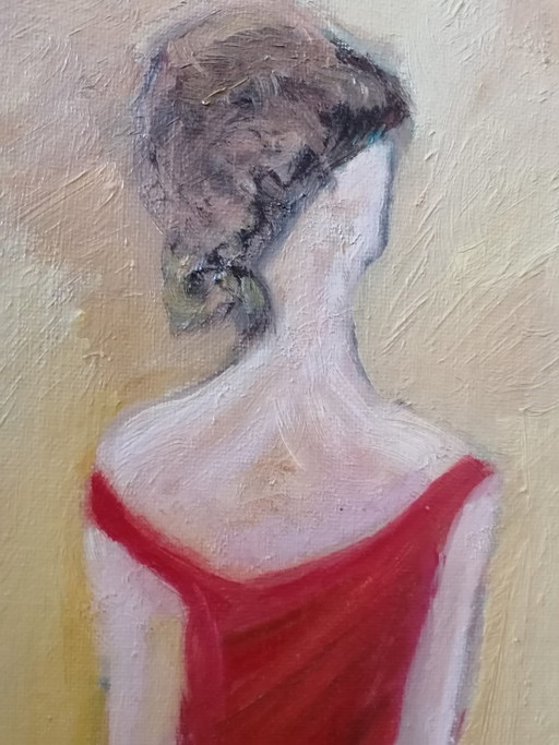 Coby den Ouden Drie ladies schilderij – schilderijen tekeningen, Canvas, Figuratief (photo 2 of 9)