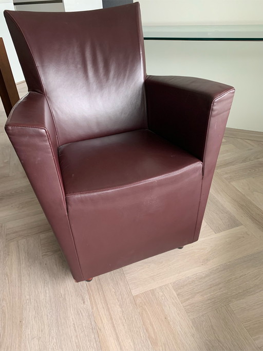 Montis leren fauteuil Poker