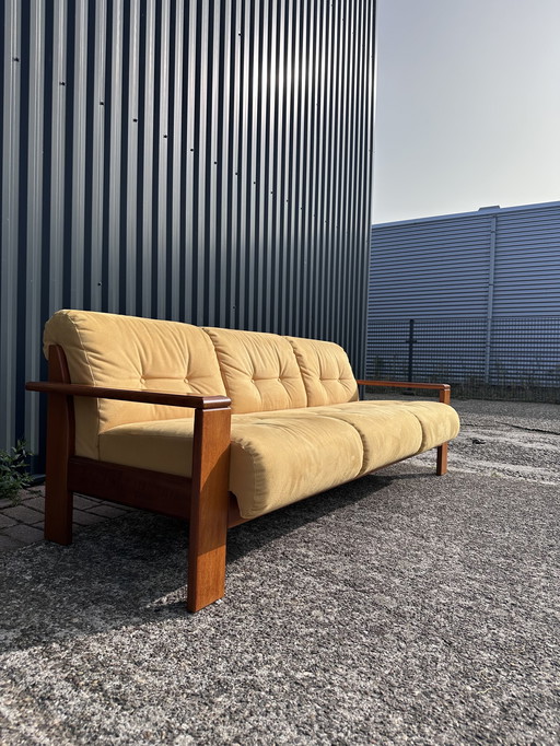 Vintage 3 zits teak bank