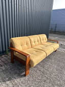 Vintage 3 zits teak bank