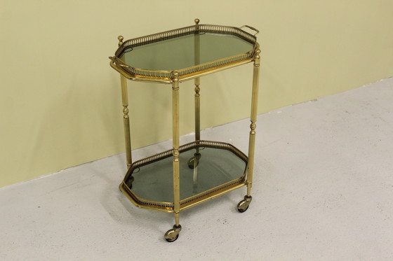 Image 1 of Vintage Franse Barcart, serveerwagen