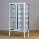 Gerestaureerde Vintage medische kast van IJzer en Glas , jaren 70