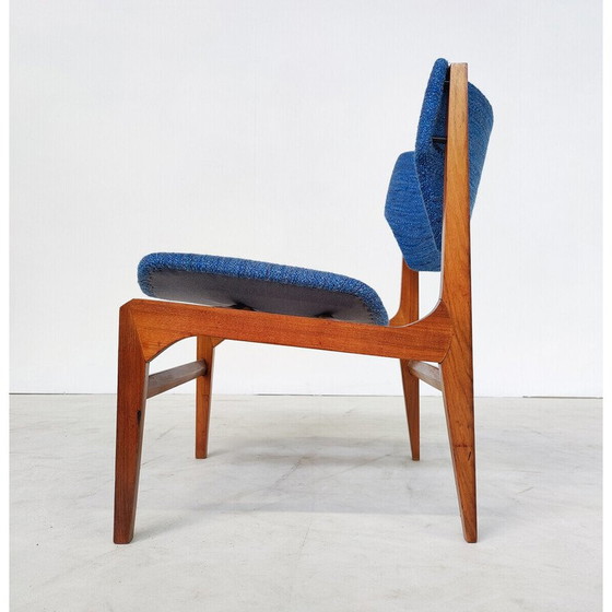 Image 1 of Paar vintage fauteuils met paar bijpassende voetenbanken, Italië 1960