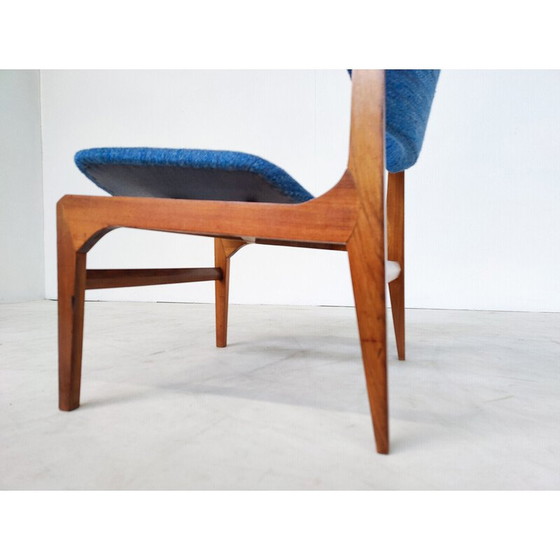 Image 1 of Paar vintage fauteuils met paar bijpassende voetenbanken, Italië 1960