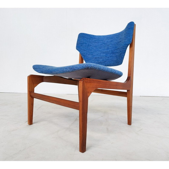Image 1 of Paar vintage fauteuils met paar bijpassende voetenbanken, Italië 1960