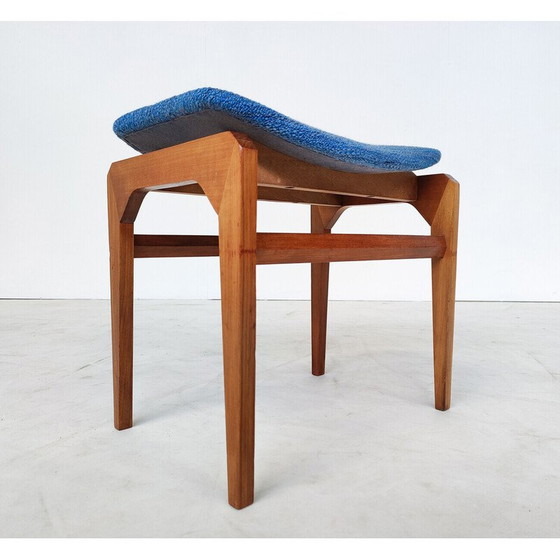 Image 1 of Paar vintage fauteuils met paar bijpassende voetenbanken, Italië 1960