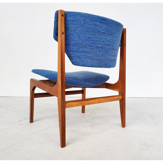 Image 1 of Paar vintage fauteuils met paar bijpassende voetenbanken, Italië 1960