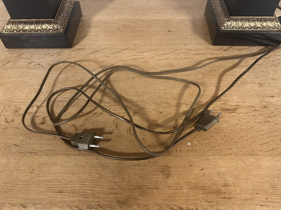 Image 1 of 2 Vintage Hollywood Regency Eagle Tafellampen Van Deknudt