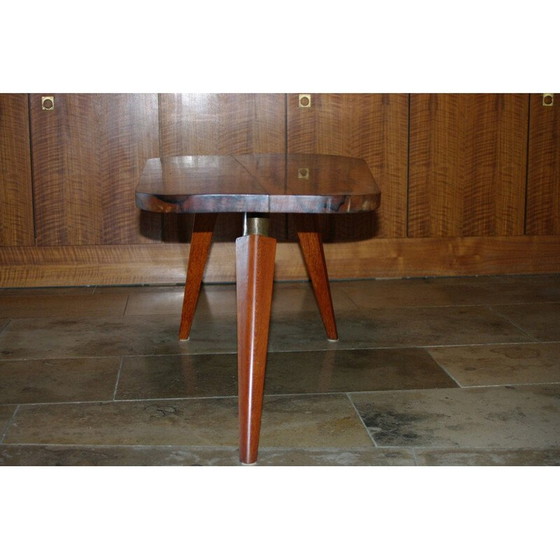 Image 1 of Vintage massief teakhouten salontafel in jacaranda, 1950