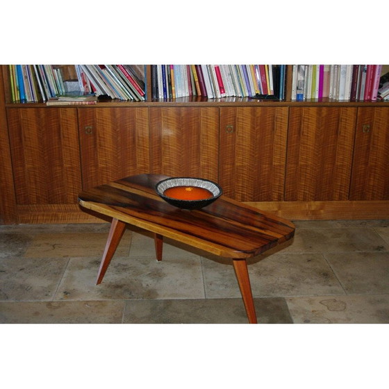 Image 1 of Vintage massief teakhouten salontafel in jacaranda, 1950