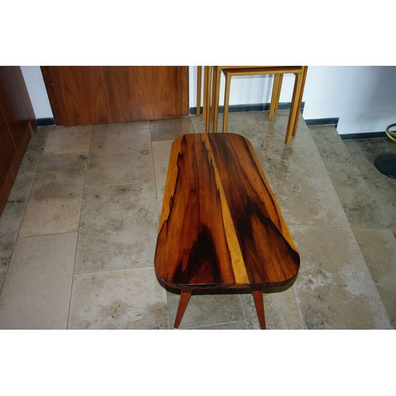 Image 1 of Vintage massief teakhouten salontafel in jacaranda, 1950