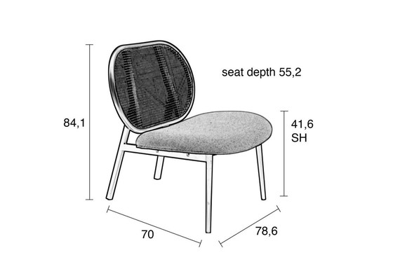 Image 1 of Zuiver Spike Fauteuil Grijs