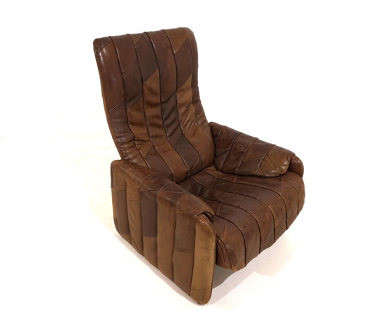 Image 1 of De Sede DS 50 patchwork leren fauteuil