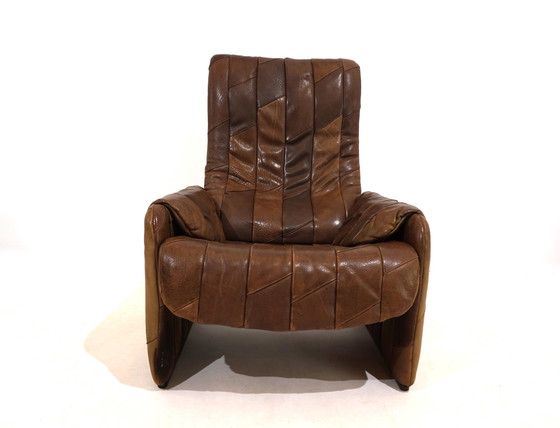 Image 1 of De Sede DS 50 patchwork leren fauteuil