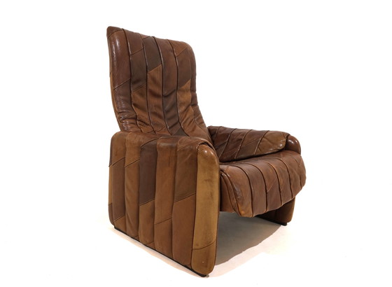 Image 1 of De Sede DS 50 patchwork leren fauteuil