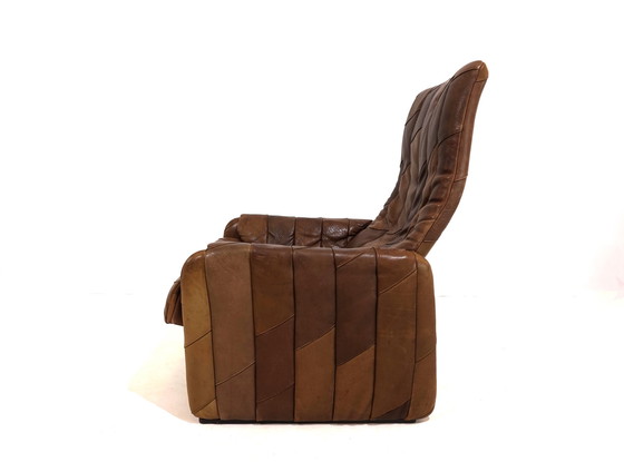 Image 1 of De Sede DS 50 patchwork leren fauteuil