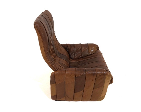 Image 1 of De Sede DS 50 patchwork leren fauteuil