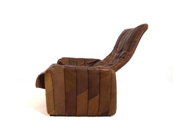 Image 1 of De Sede DS 50 patchwork leren fauteuil