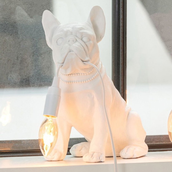 Image 1 of Franse Bulldog Lamp In Wit