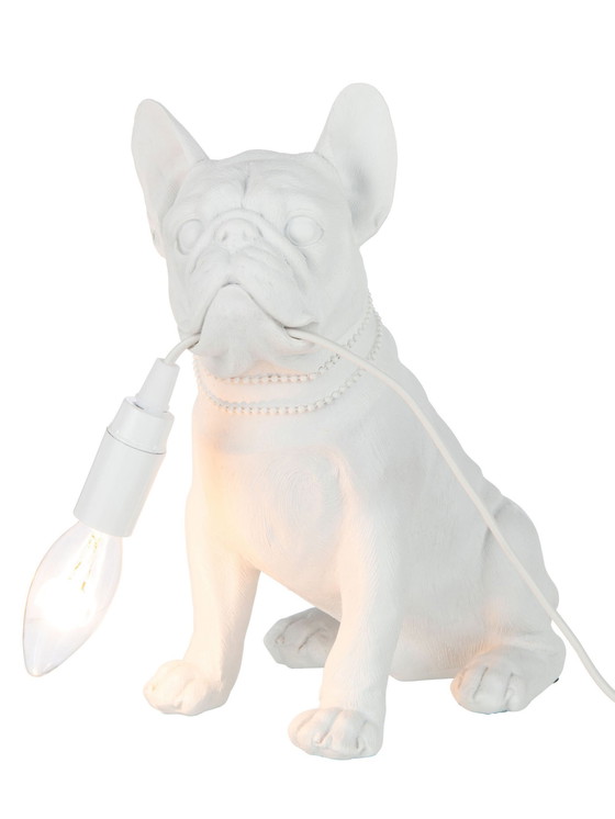 Image 1 of Franse Bulldog Lamp In Wit