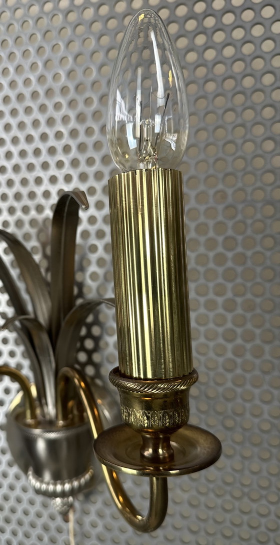 Image 1 of 2x palm wandlampen - Hollywood Regency