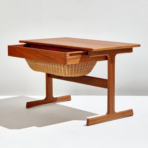 Image 1 of Vintage Kai Kristiansen teakhouten naaitafel voor Vildbjerg Møbelfabrik, 1960