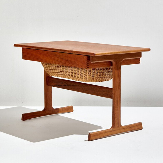 Image 1 of Vintage Kai Kristiansen teakhouten naaitafel voor Vildbjerg Møbelfabrik, 1960