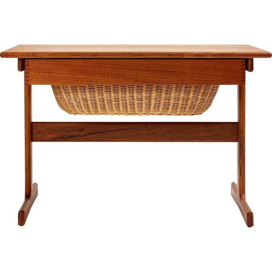 Image 1 of Vintage Kai Kristiansen teakhouten naaitafel voor Vildbjerg Møbelfabrik, 1960
