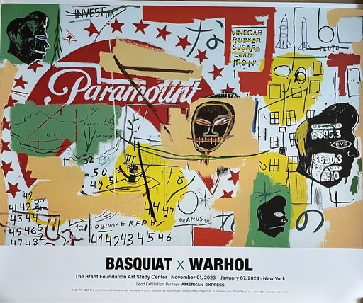 Andy Warhol (1928-1987)&Jean Michel Basquiat (1960-1988), Paramount, 1984 Exibition Poster, Copyright 2023 The Andy Warhol Found