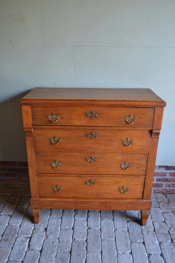 Image 1 of Antieke Eiken Empire Ladekast, Dressoir, Commode.