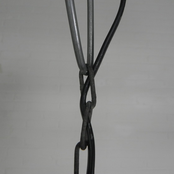 Image 1 of Vintage hanglamp met geëmailleerde stalen kap