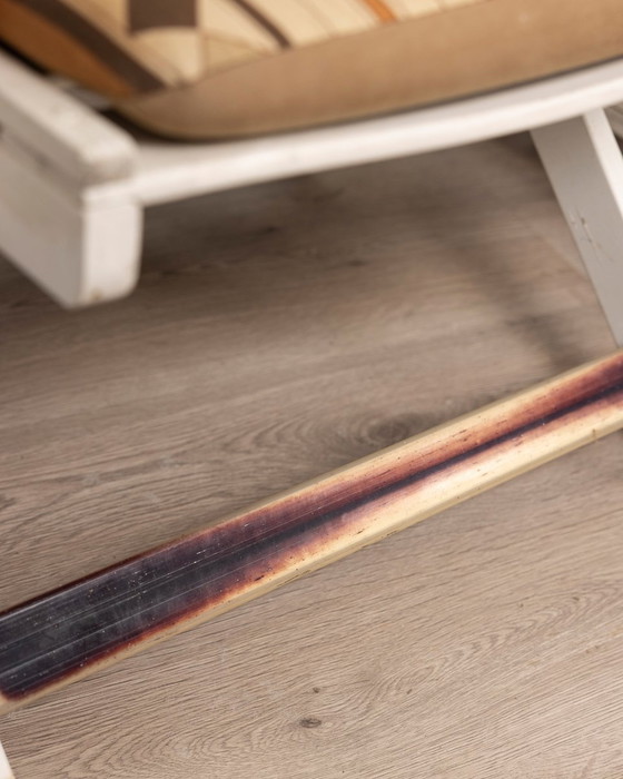 Image 1 of Vintage 70S stoffen ligstoel en trolley set door Clara Agnelli voor Reguitti