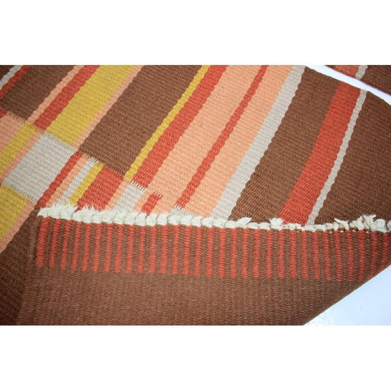 Image 1 of Paar vintage geometrische tapijten van Antonín Kybal, 1950