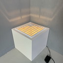 Vintage kubus vloerlamp
