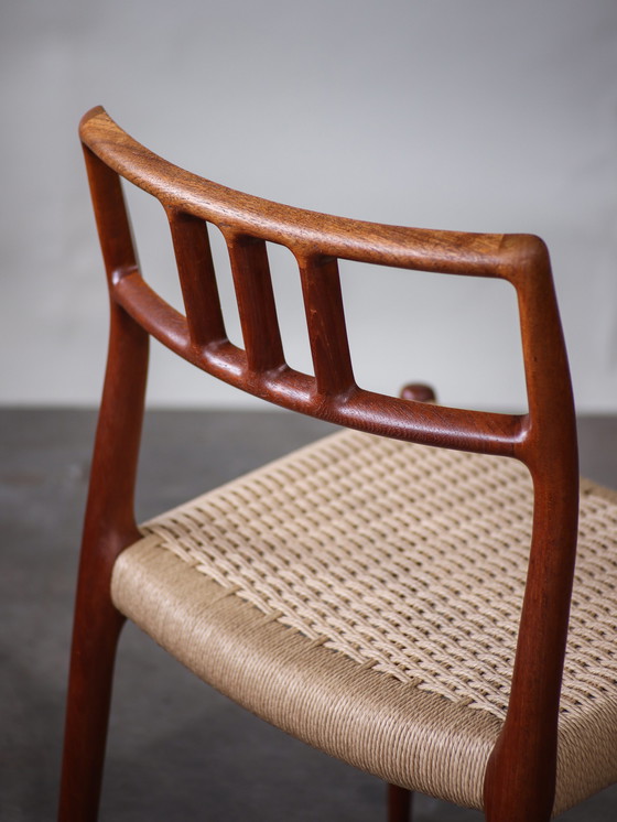 Image 1 of 6x N.O. Møller 79 eetkamerstoelen Deens design teak