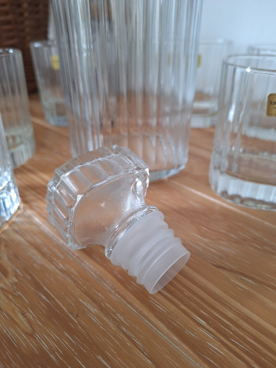 Image 1 of Gestreepte whiskyglazen en karaffen