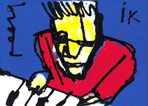 Herman Brood  ---Ik     (Op Canvas)  Xl